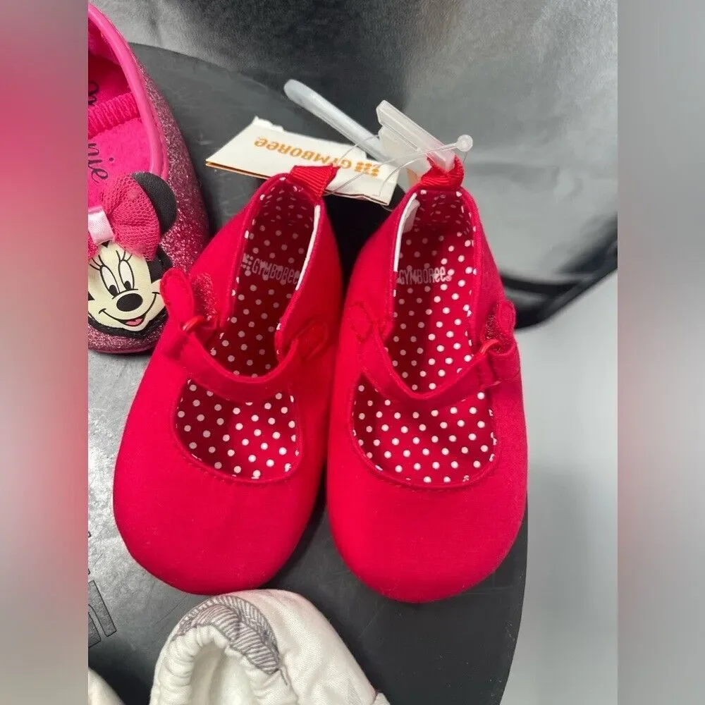 Bundle of five infant girls shoes, new‎ condition